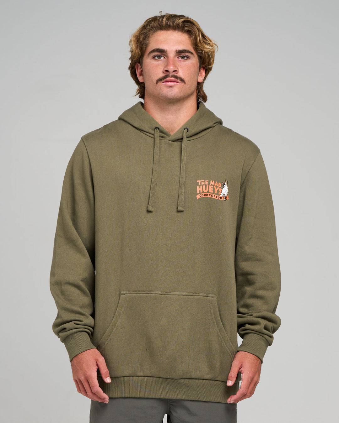 COOKEDATOO AHOY | HOODED PULLOVER - OLIVE