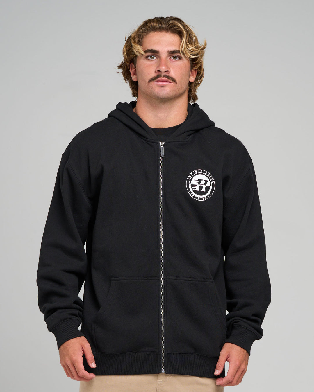 H SERIES SPLIT | HOODED ZIP THRU - BLACK