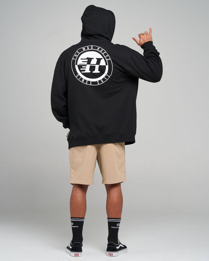 H SERIES SPLIT | HOODED ZIP THRU - BLACK