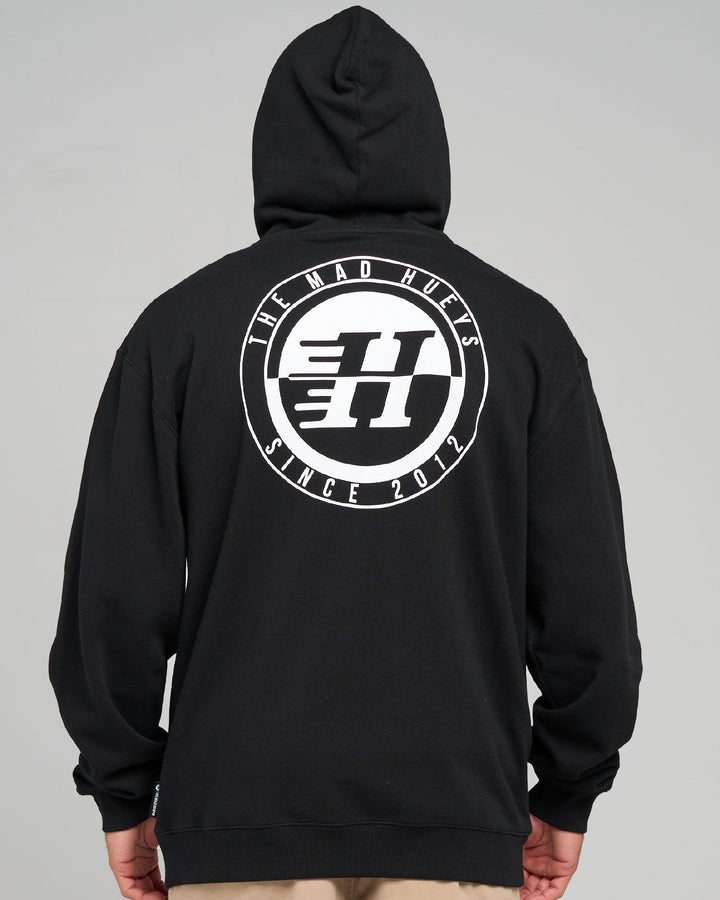 H SERIES SPLIT | HOODED ZIP THRU - BLACK