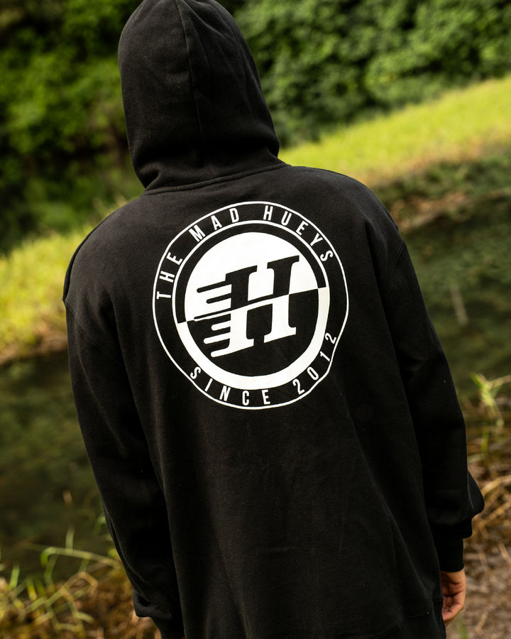 H SERIES SPLIT | HOODED ZIP THRU - BLACK