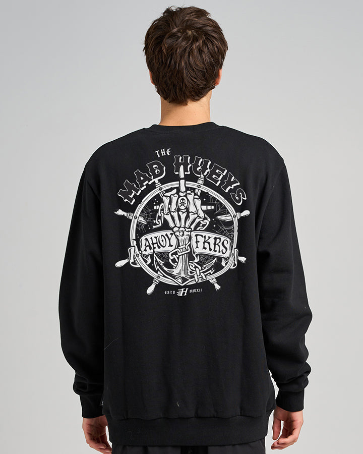CHAIN FKRS | CREW - WASHED BLACK