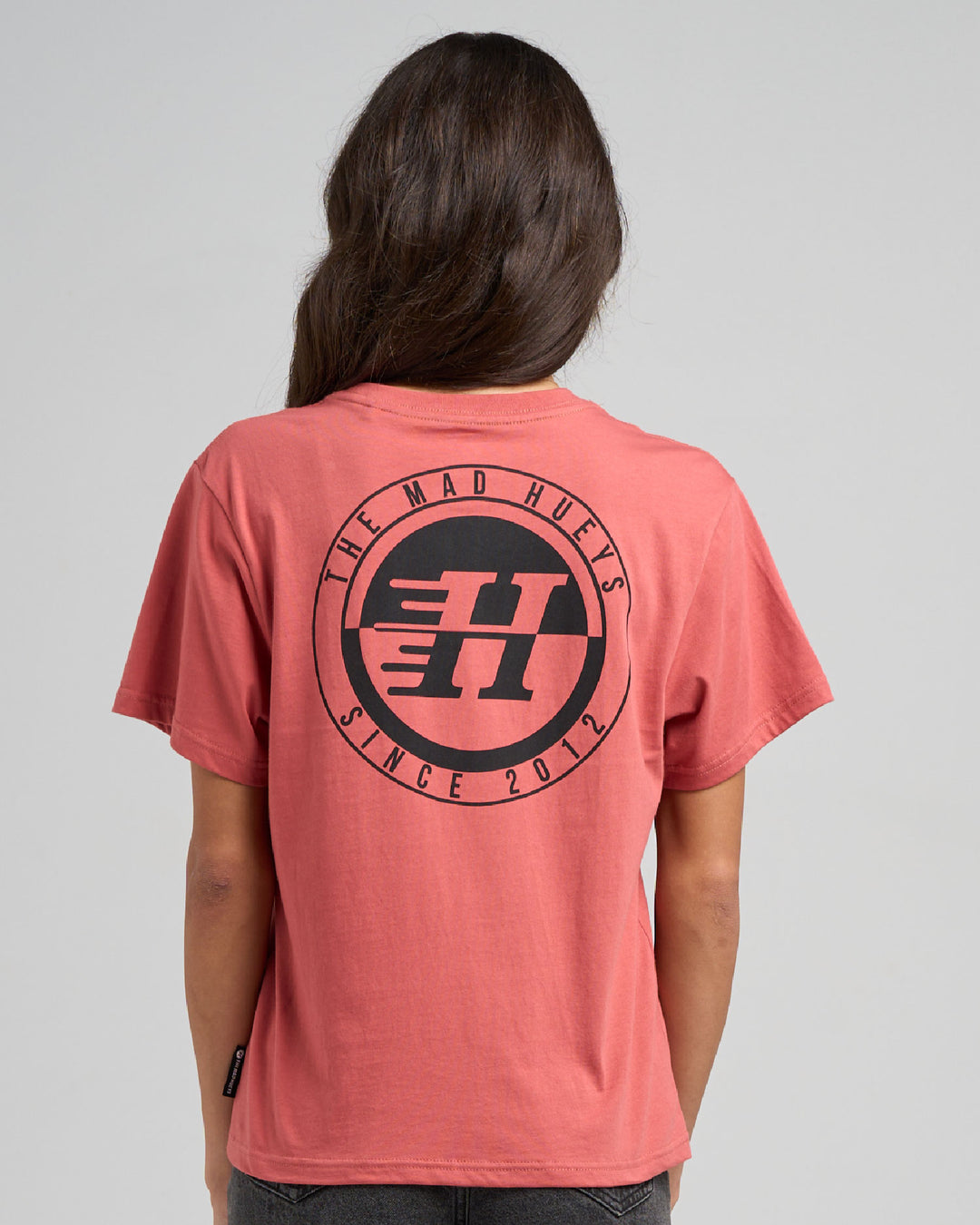H SERIES SPLIT | WOMENS SS TEE - DUSTY ROSE