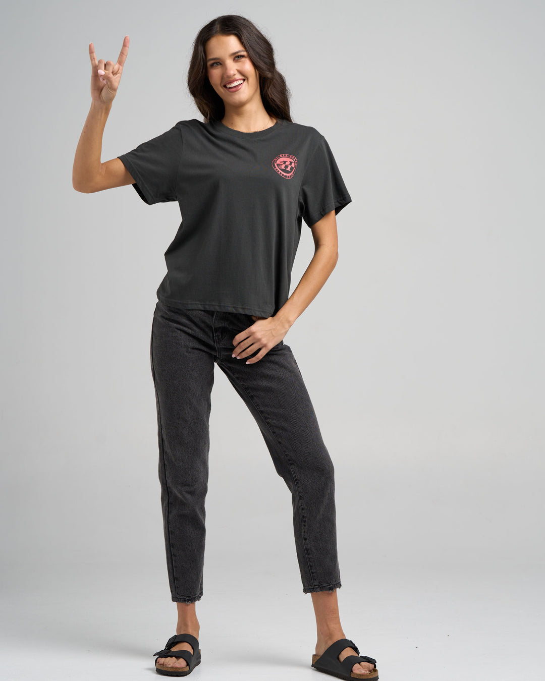 H SERIES SPLIT | WOMENS SS TEE - VINTAGE BLACK