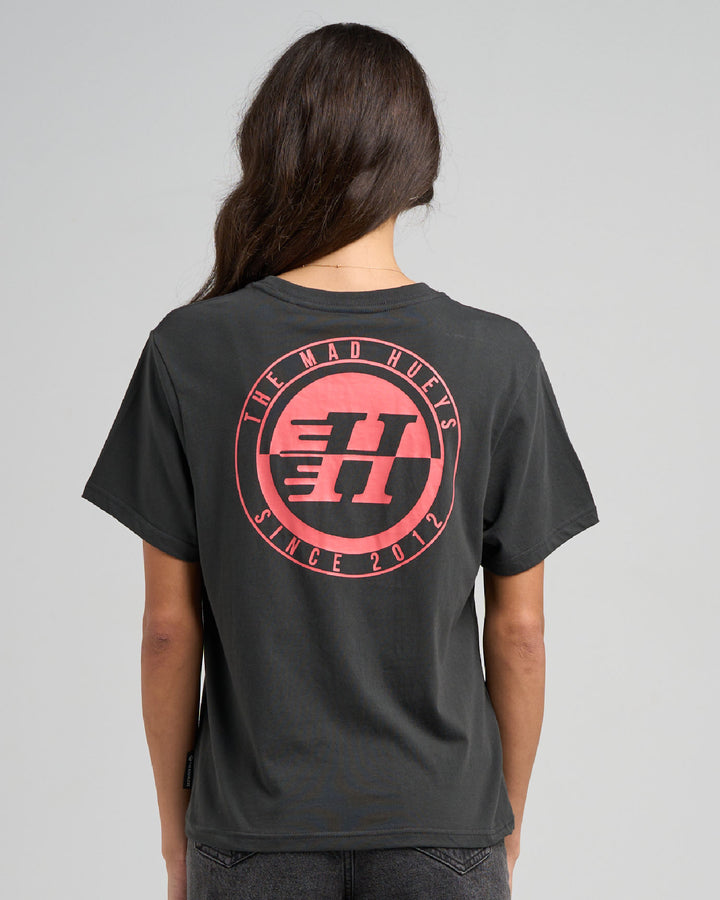 H SERIES SPLIT | WOMENS SS TEE - VINTAGE BLACK