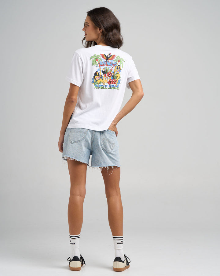 JUNGLE JUICE | WOMENS SS TEE - WHITE