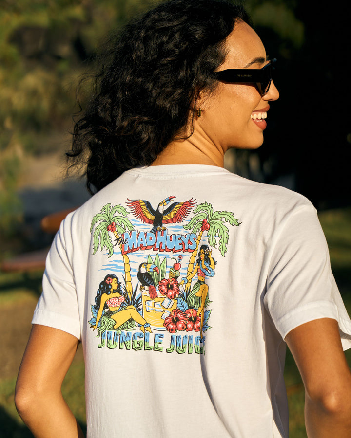 JUNGLE JUICE | WOMENS SS TEE - WHITE