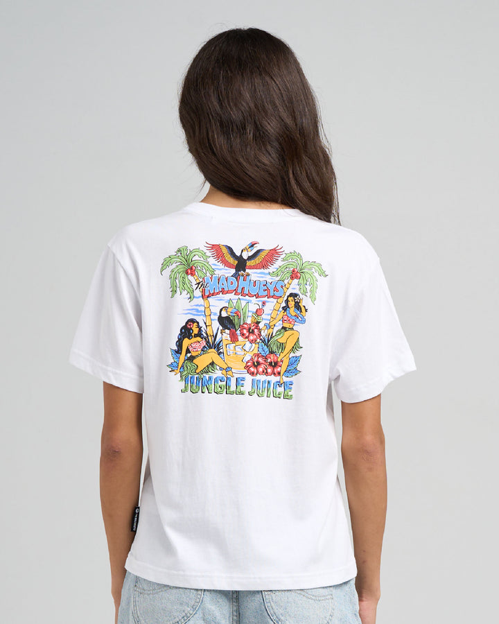 JUNGLE JUICE | WOMENS SS TEE - WHITE