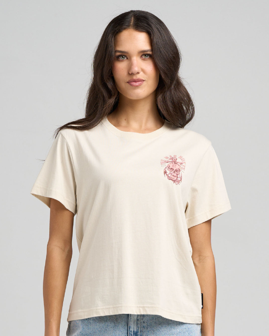 ROPE SKULL ANCHOR | WOMENS SS TEE - STONE