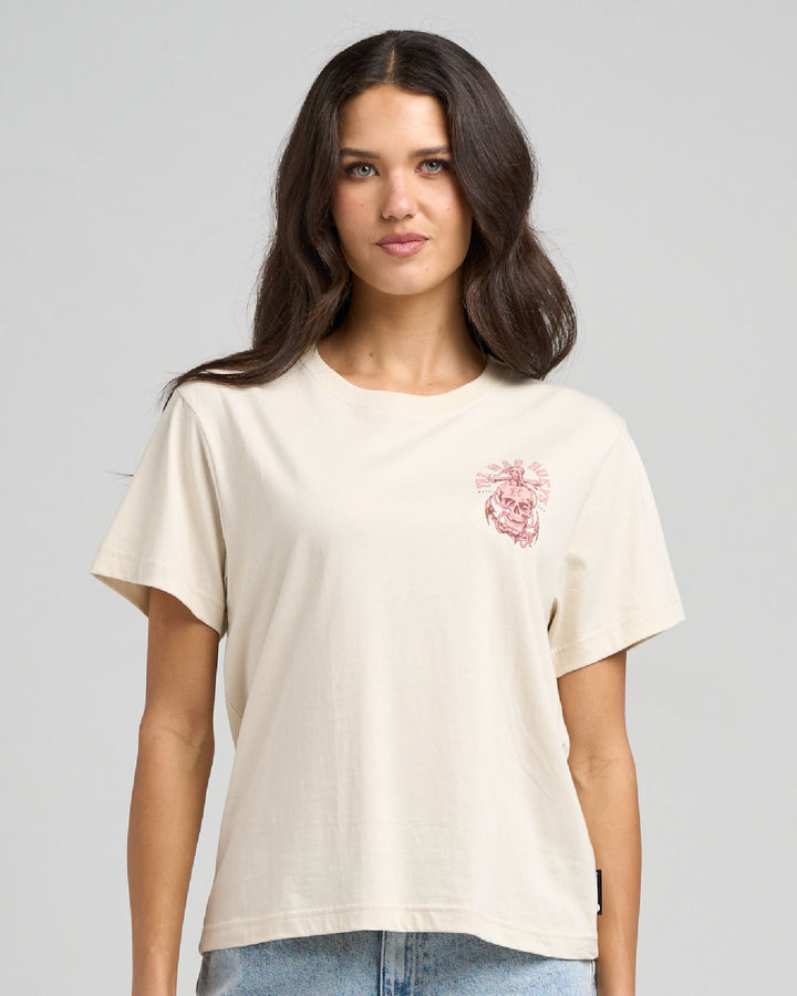 ROPE SKULL ANCHOR | WOMENS SS TEE - STONE
