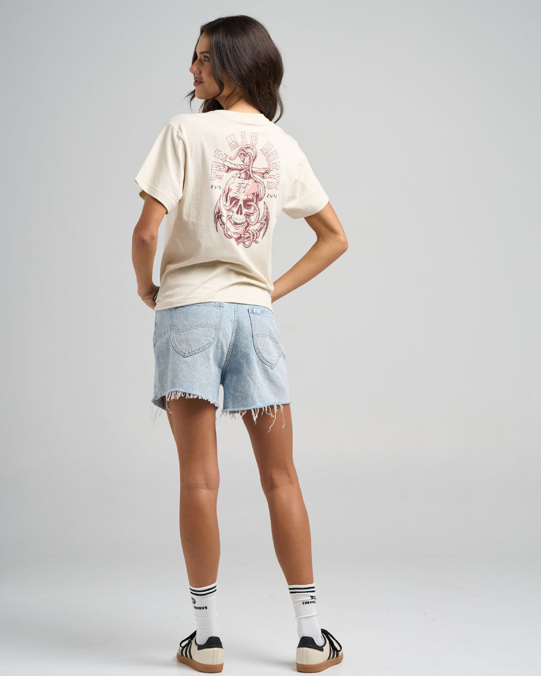 ROPE SKULL ANCHOR | WOMENS SS TEE - STONE