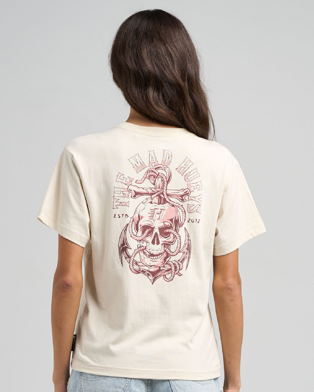ROPE SKULL ANCHOR | WOMENS SS TEE - STONE