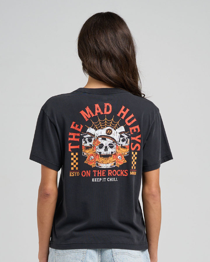 TRIPLE ON THE ROCKS | WOMENS SS TEE - WASHED BLACK