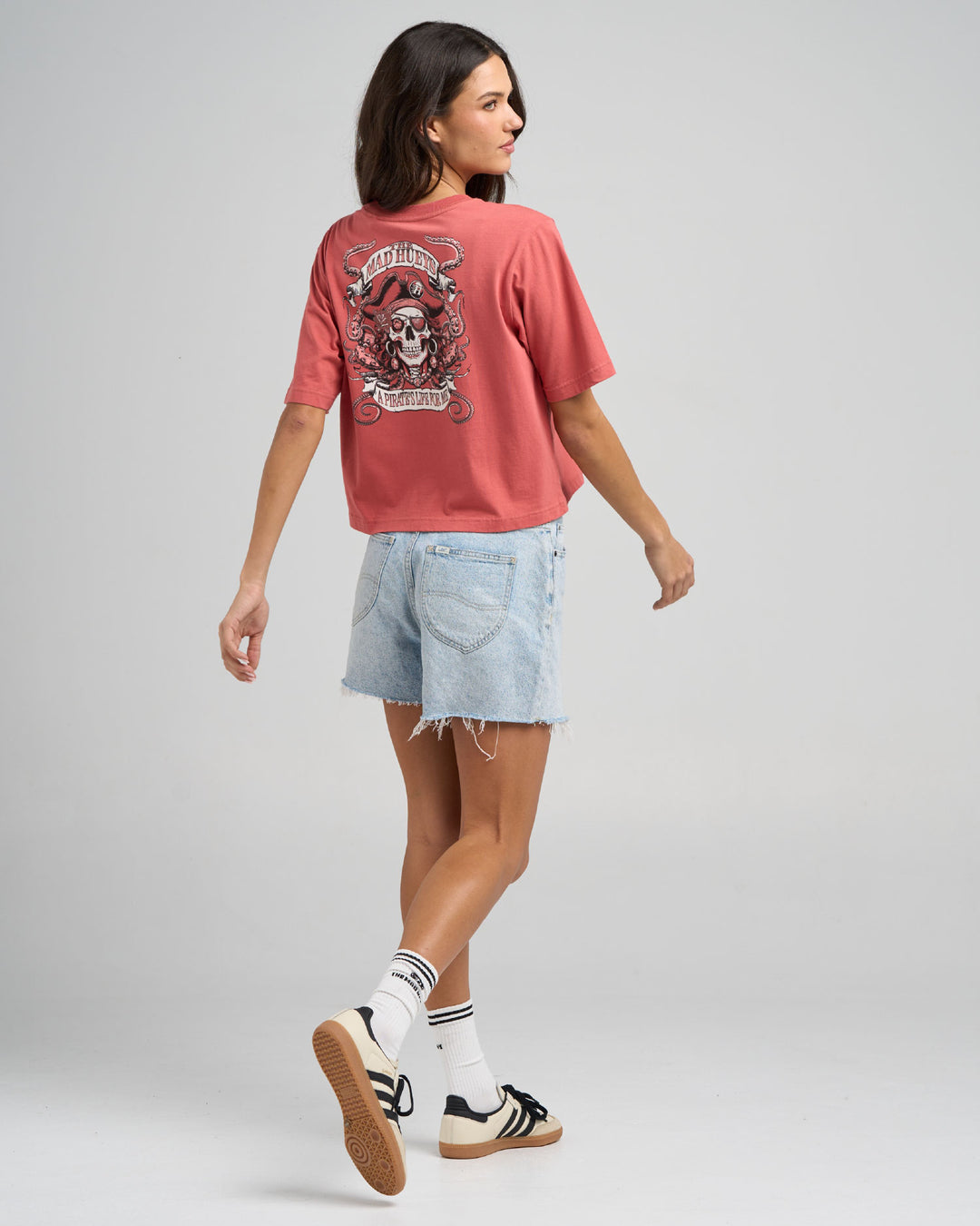 PIRATES LIFE | WOMENS BOXY TEE - DUSTY ROSE