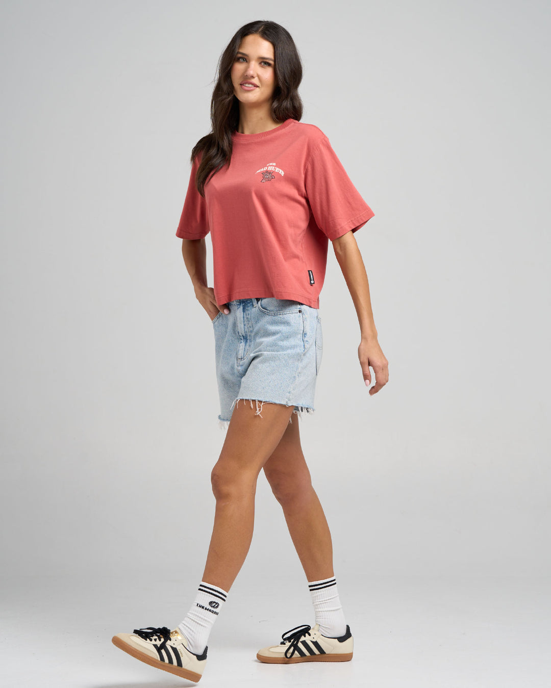 PIRATES LIFE | WOMENS BOXY TEE - DUSTY ROSE