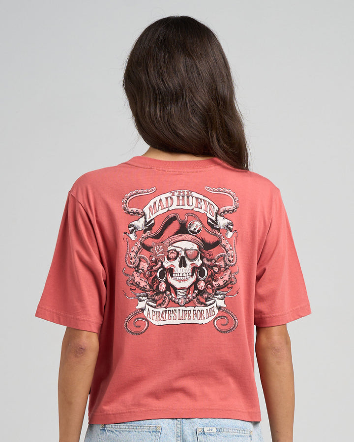 PIRATES LIFE | WOMENS BOXY TEE - DUSTY ROSE