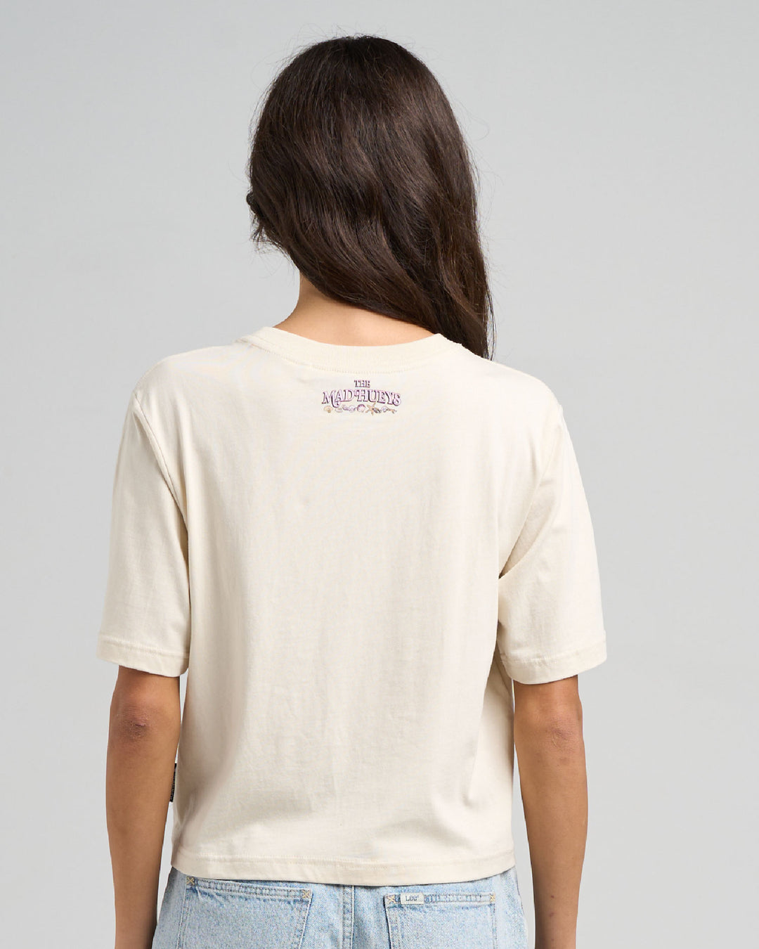 MERMAIDS DRINK FREE | WOMENS BOXY TEE - STONE