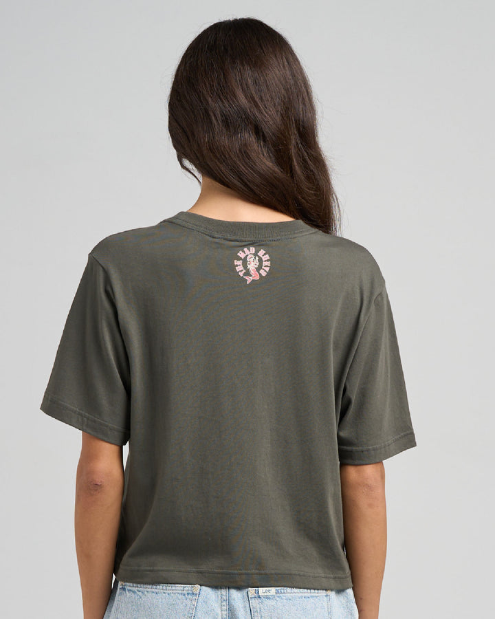 MERMAID ANCHOR | WOMENS BOXY TEE - CHARCOAL