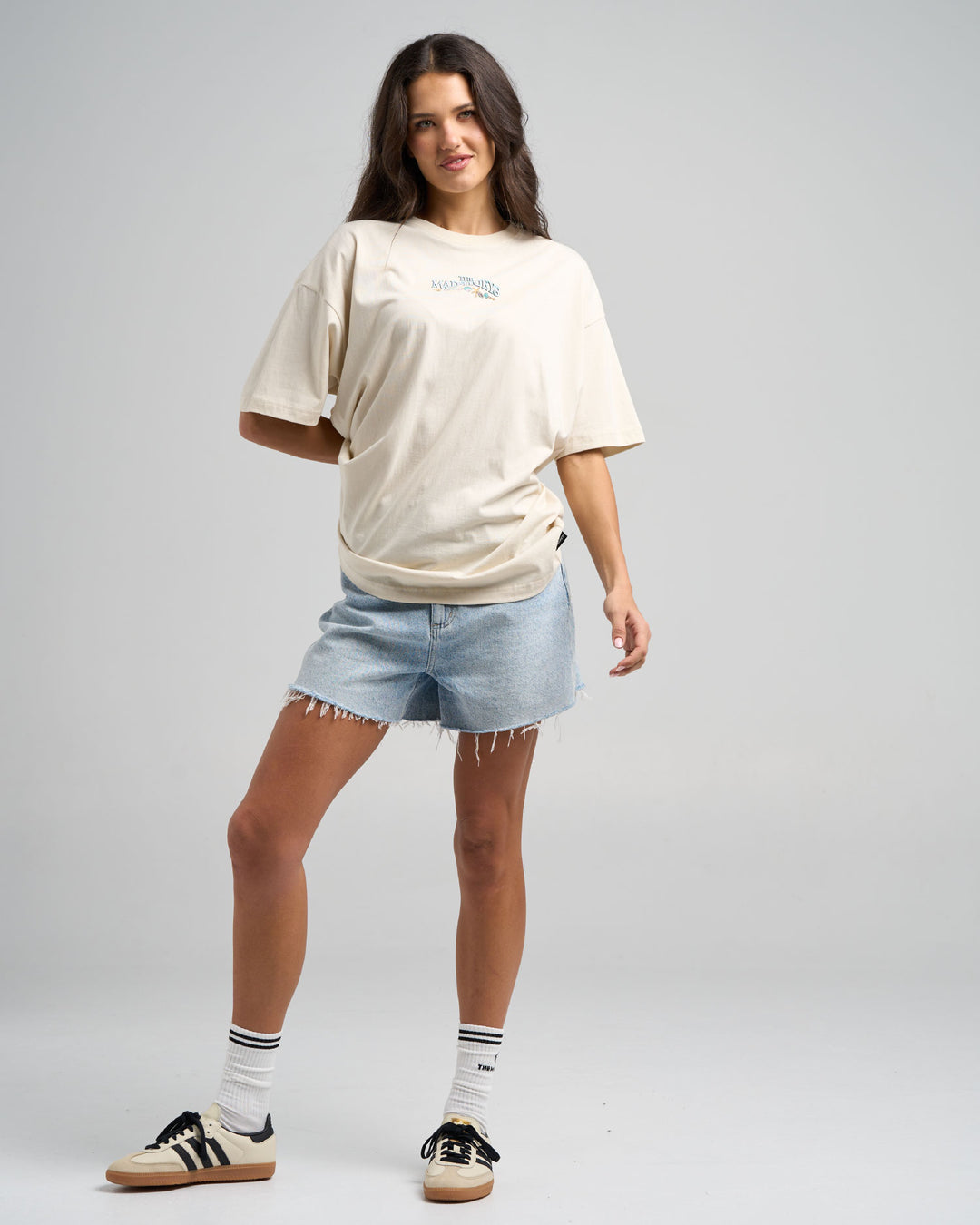 MERMAIDS DRINK FREE | WOMENS OVERSIZED TEE - STONE