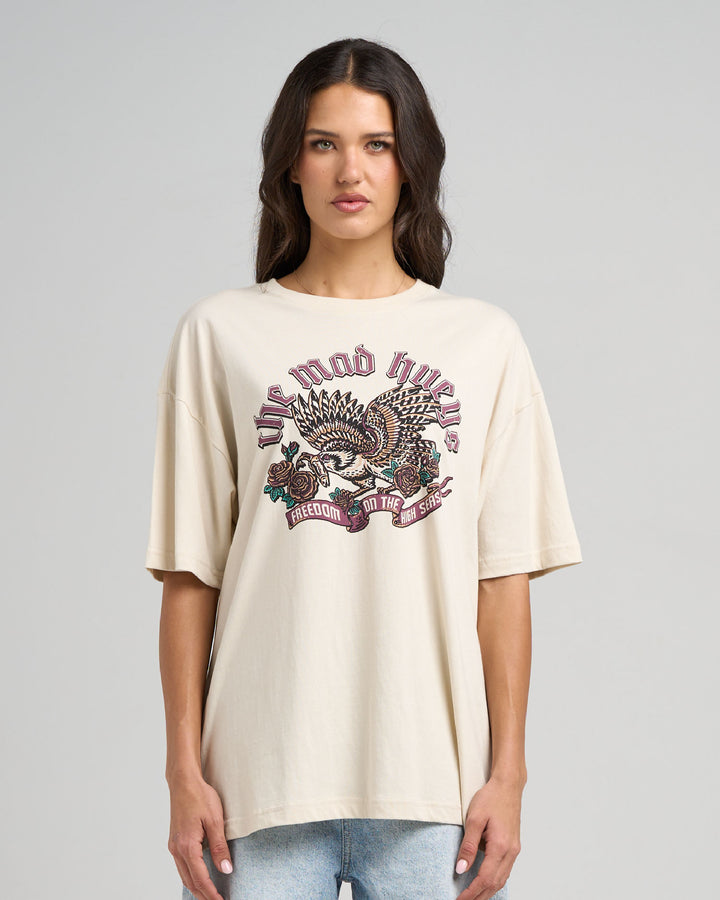HIGH SEAS HUEYS | WOMENS OVERSIZED TEE - STONE