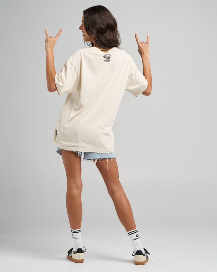 HIGH SEAS HUEYS | WOMENS OVERSIZED TEE - STONE
