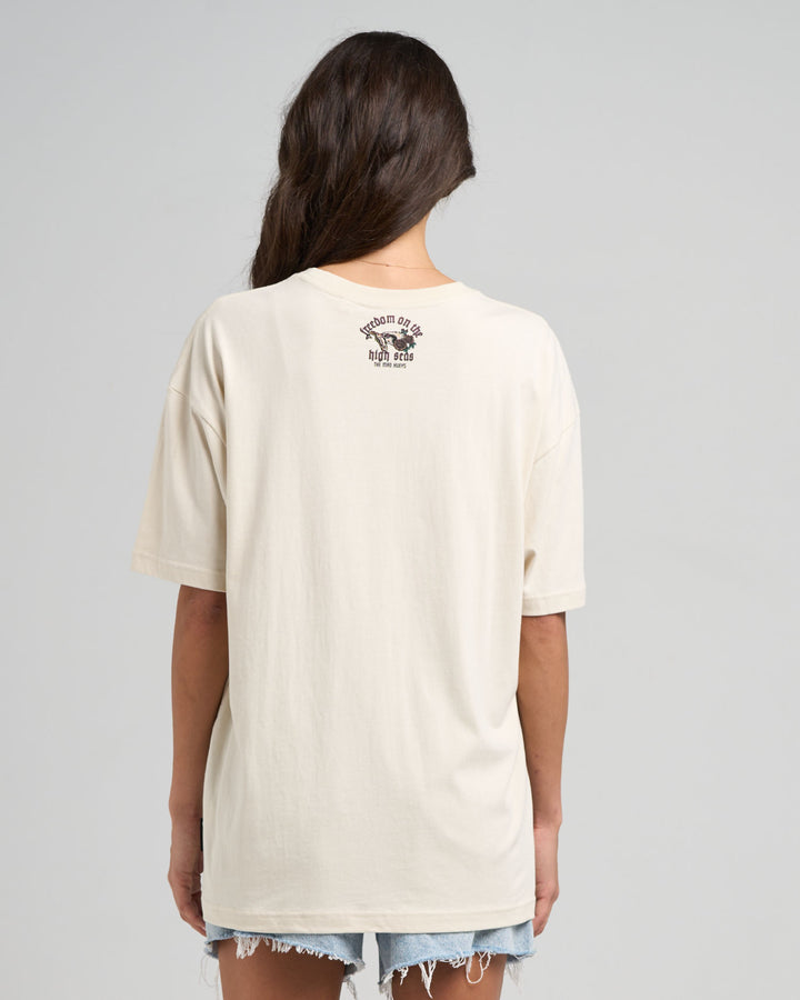 HIGH SEAS HUEYS | WOMENS OVERSIZED TEE - STONE