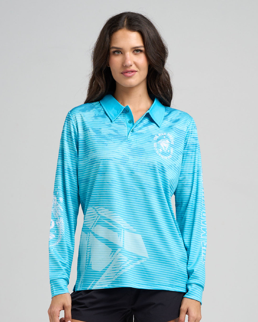 CLOSE CHEST | WOMENS UPF 50+ FISHING JERSEY - CANDY BLUE