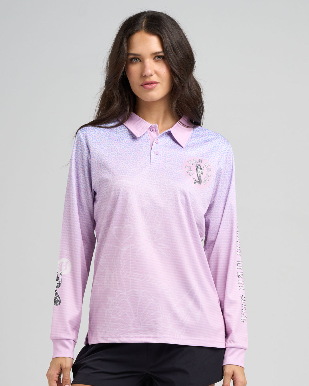 MERMAID ANCHOR | WOMENS UPF 50+ FISHING JERSEY - PINK