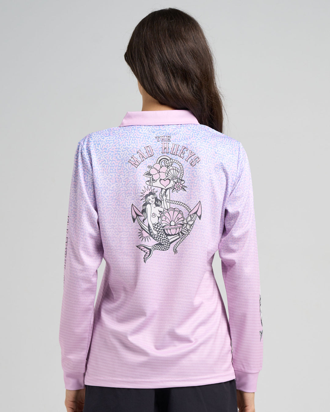 MERMAID ANCHOR | WOMENS UPF 50+ FISHING JERSEY - PINK