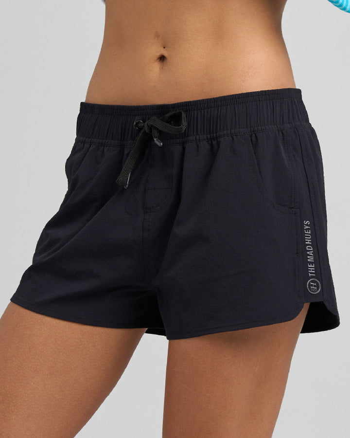 HUEYS | WOMENS SWIM SHORT - BLACK