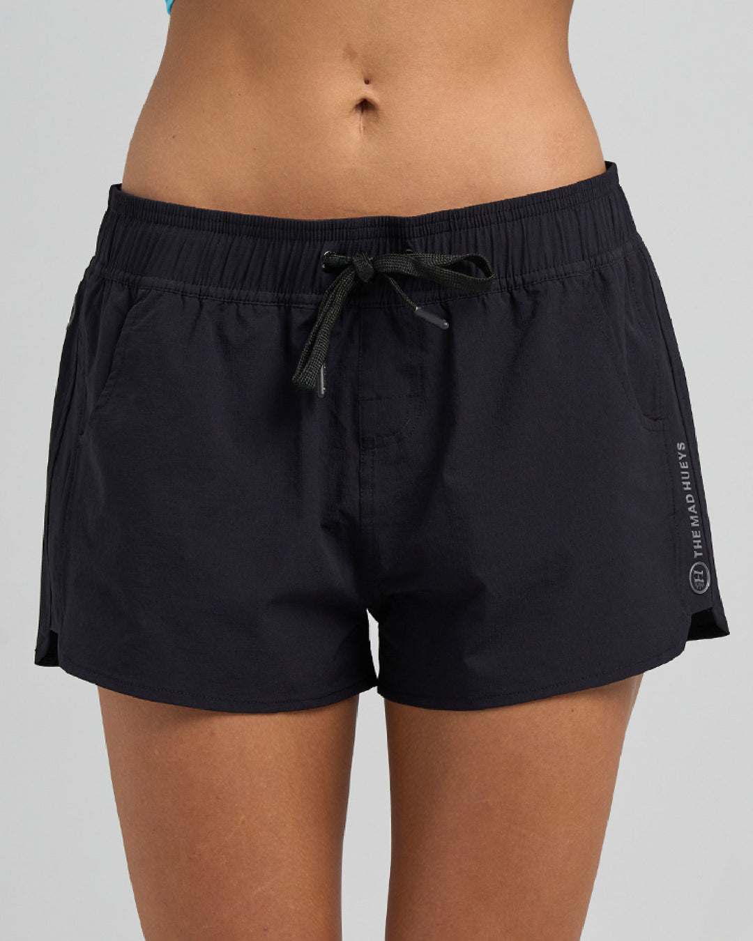 HUEYS | WOMENS SWIM SHORT - BLACK