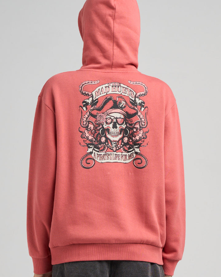 PIRATES LIFE | WOMENS HOODED PULLOVER - DUSTY ROSE