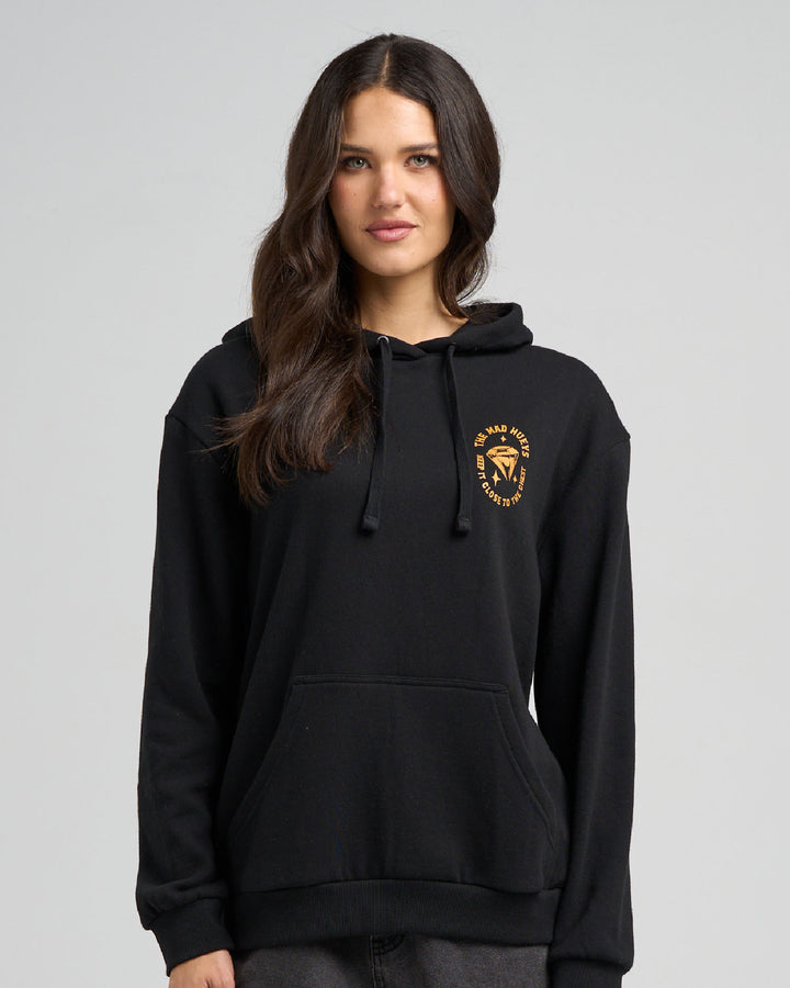 CLOSE CHEST | WOMENS HOODED PULLOVER - BLACK