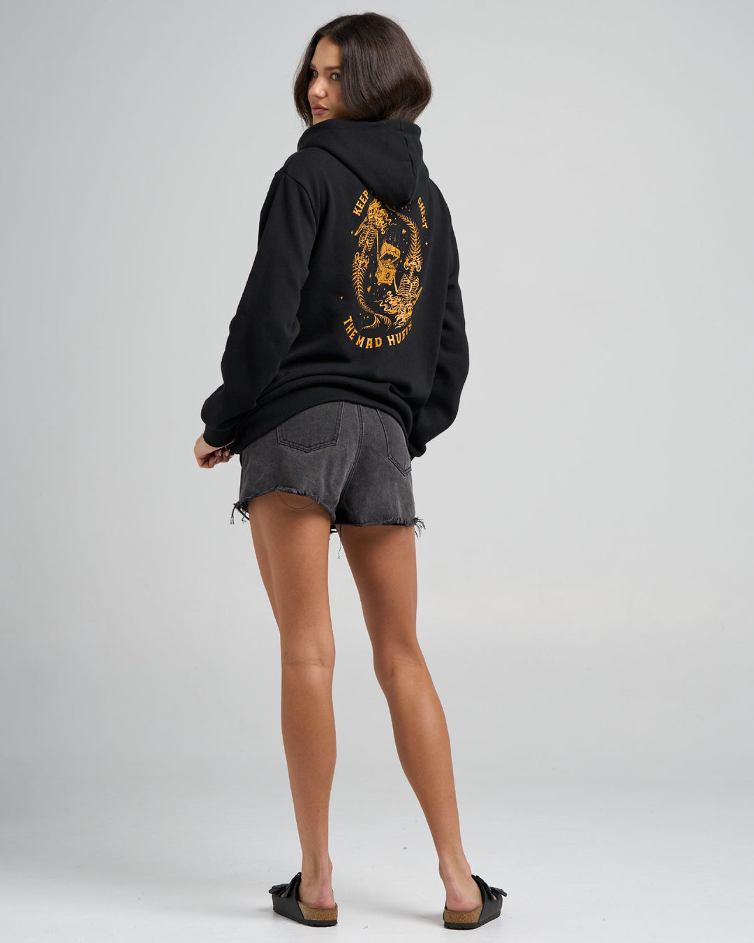 CLOSE CHEST | WOMENS HOODED PULLOVER - BLACK