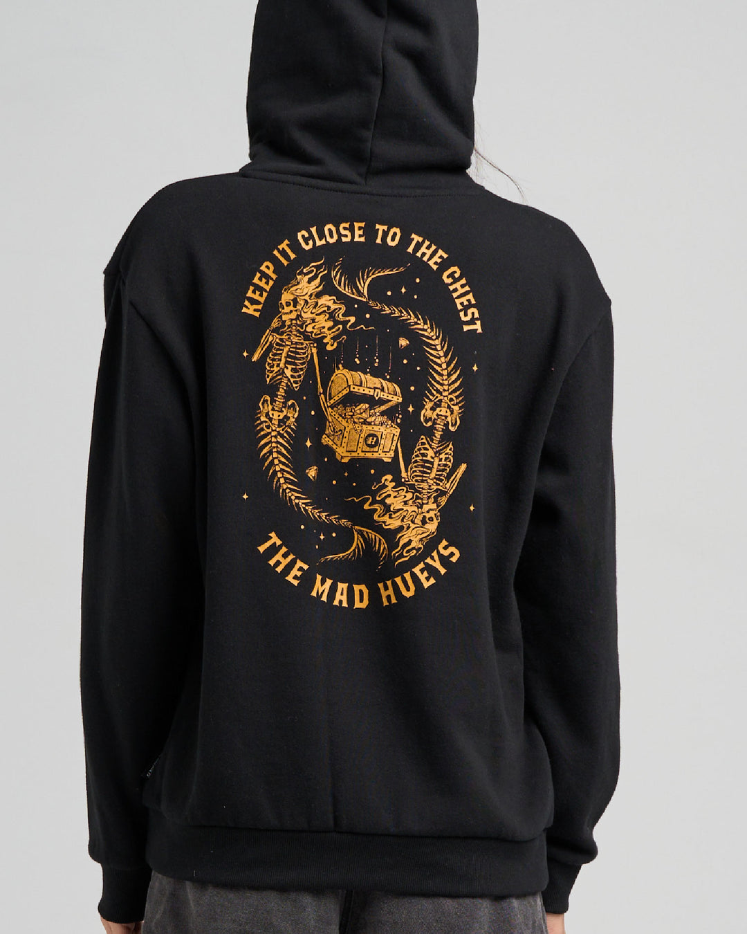 CLOSE CHEST | WOMENS HOODED PULLOVER - BLACK