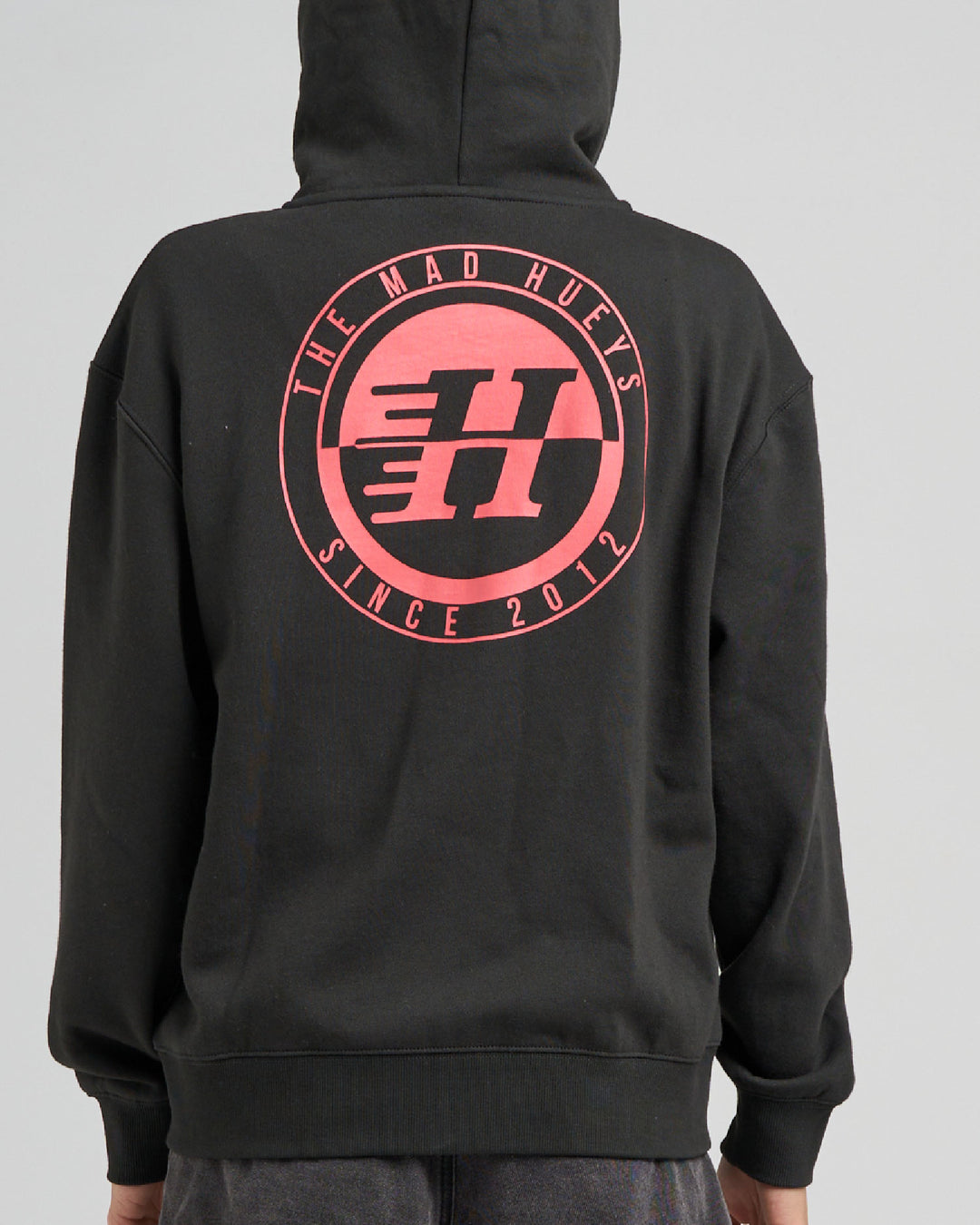 H SERIES SPLIT | WOMENS HOODED ZIP THRU - VINTAGE BLACK