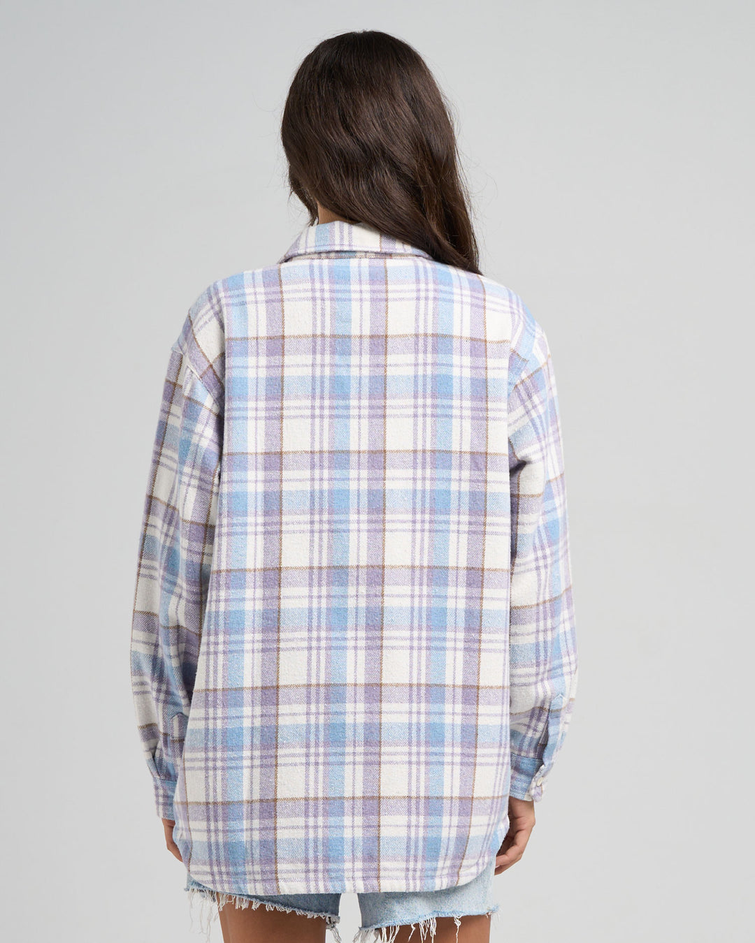 MERMAIDS DRINK FREE | WOMENS OVERSIZED SHACKET - LAVENDER