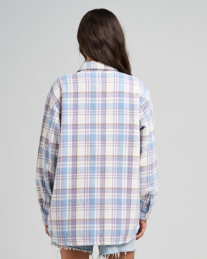 MERMAIDS DRINK FREE | WOMENS OVERSIZED SHACKET - LAVENDER