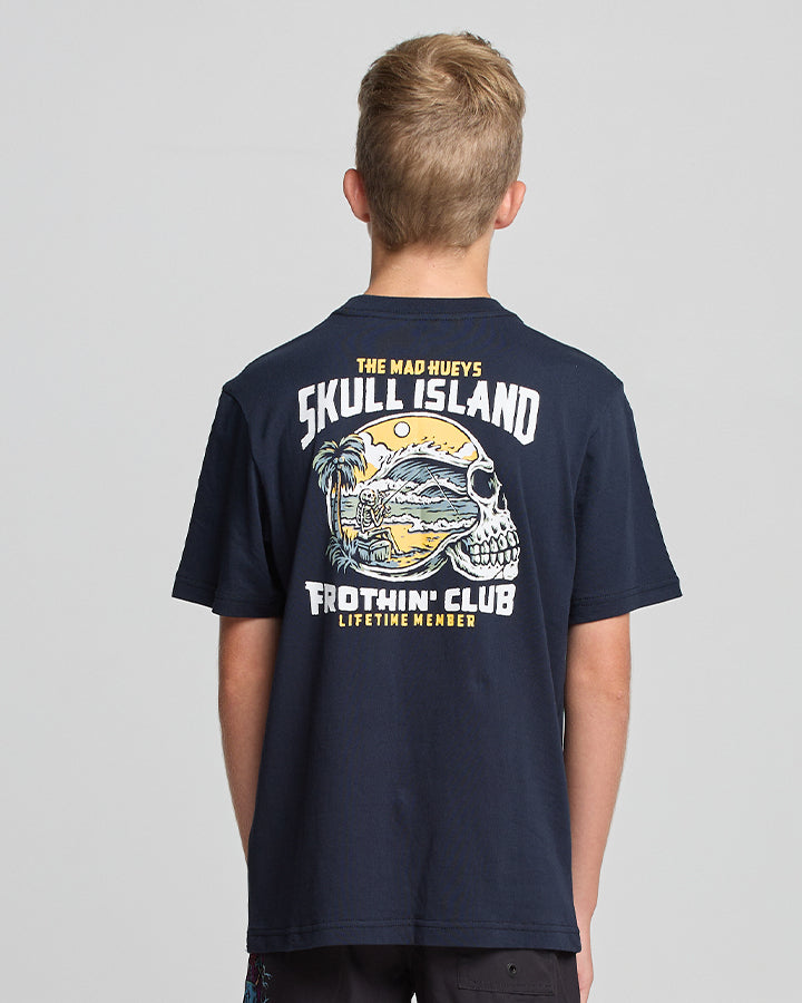 FROTHING CLUB | YOUTH SS TEE - NAVY