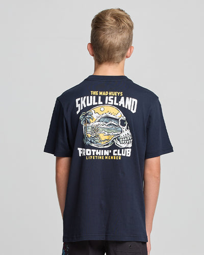 FROTHING CLUB | YOUTH SS TEE - NAVY