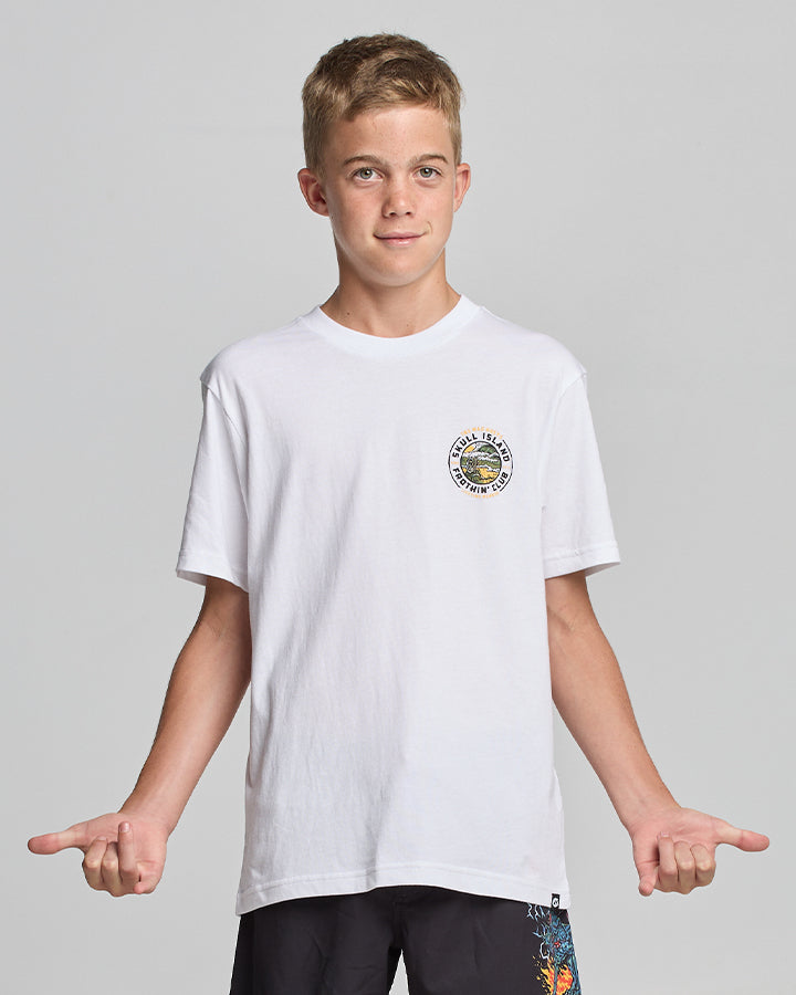 FROTHING CLUB | YOUTH SS TEE - WHITE