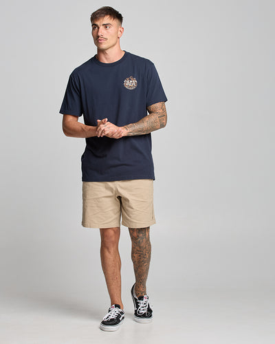 KRAKEN SOME TINS | SLIM FIT SS TEE - NAVY