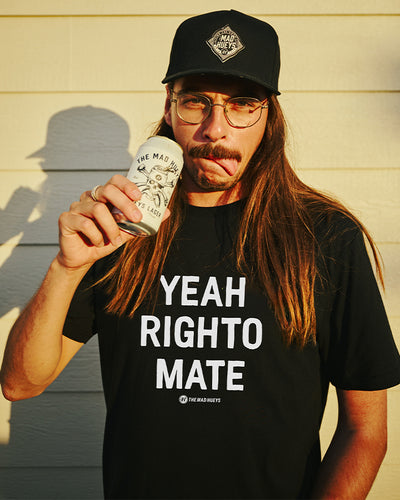 YEAH RIGHTO MATE | SS TEE - BLACK