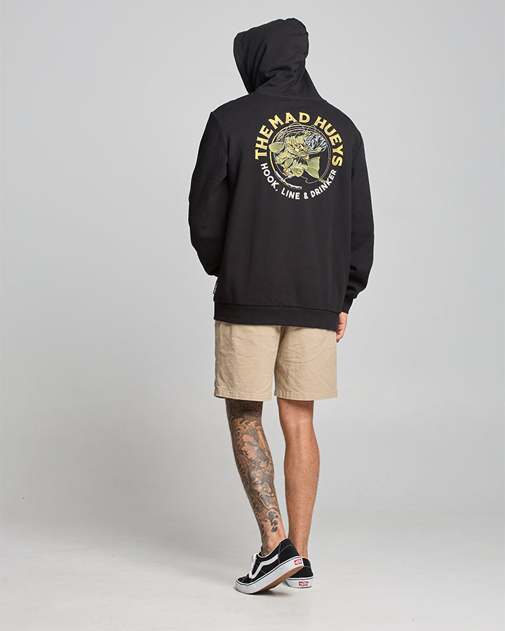 HOOK LINE &amp; DRINKER | PULLOVER - BLACK