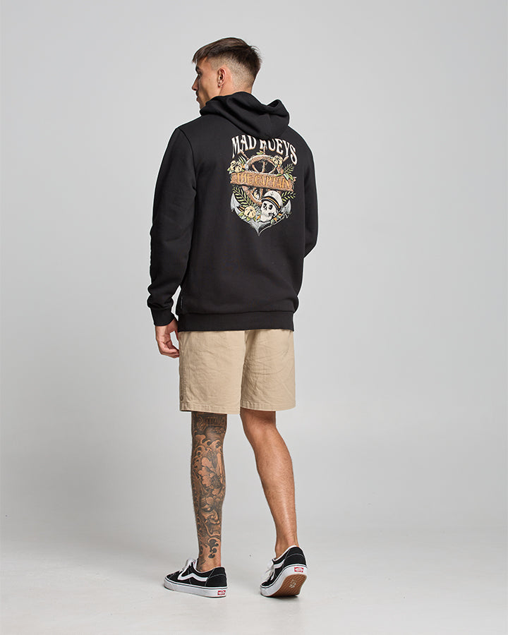 SHIPWRECKED CAPTAIN | HEAVY WEIGHT PULLOVER - BLACK