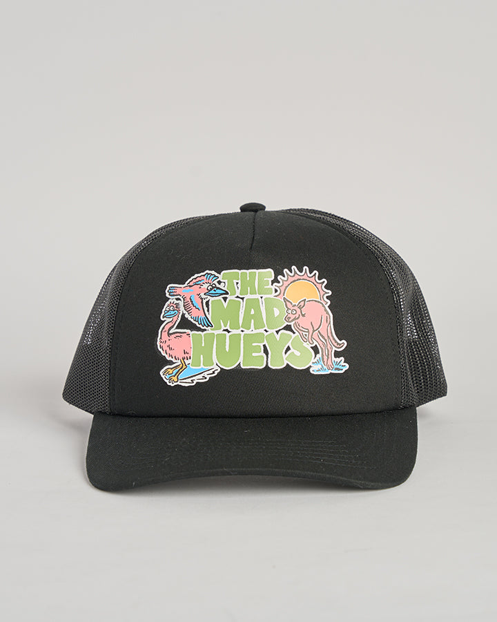WAVES OUT YONDER |  WOMENS FOAM TRUCKER - BLACK