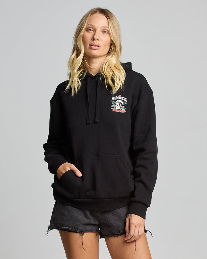 SHIPWRECKED CAPTAIN | WOMENS HEAVY WEIGHT PULLOVER - BLACK