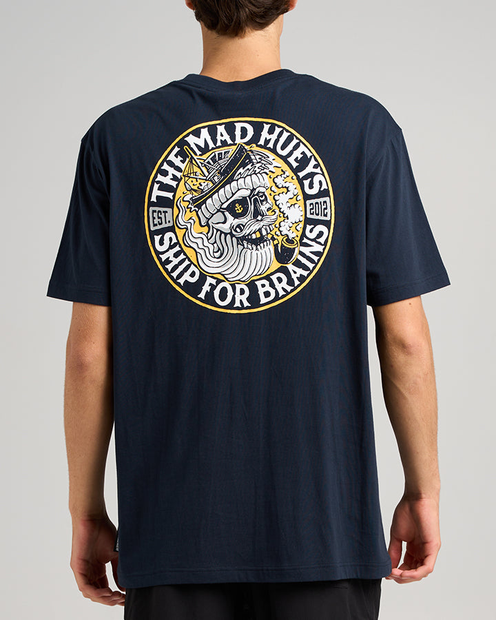 SHIP FOR BRAINS | SS TEE - NAVY