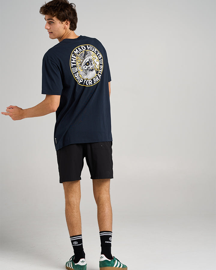 SHIP FOR BRAINS | SS TEE - NAVY
