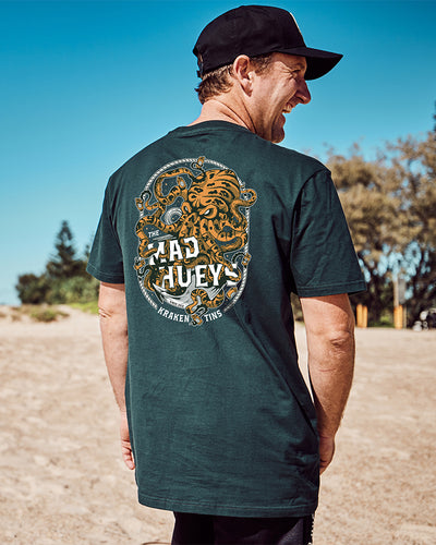 KRAKEN TINS | SS TEE - PINE GREEN